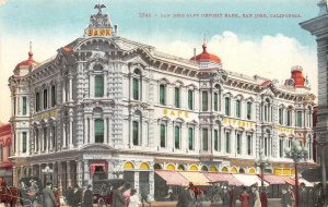 San Jose Safe Deposit Bank, San Jose Woman's Club, CA c1910s Vintage Postcard