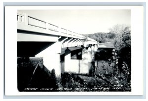 Vintage RPPC White River Bridge Spencer Ind.  Postcard P1E
