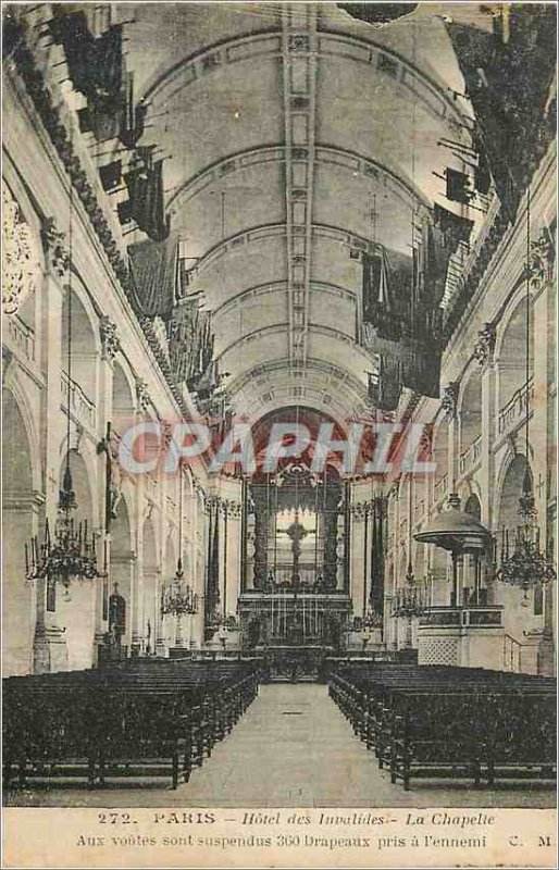 Postcard Old Paris Hotel des Invalides Chapel to Voutes are 360 ??Hanging Fla...