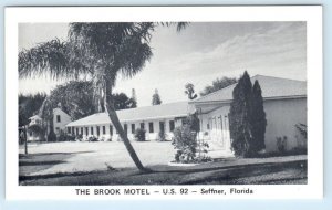 SEFFNER, Florida FL~ Roadside THE BROOK MOTEL Hillsborough County 1960s Postcard