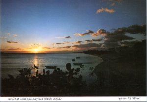 Postcard Cayman Islands - Sunset at Coral Bay