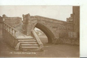 Lincolnshire Postcard - Old Triangle Bridge - Crowland - Ref 12333A