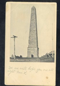 NEW LONDON CONNECTICUT GROTON MONUMENT 1906 VINTAGE POSTCARD