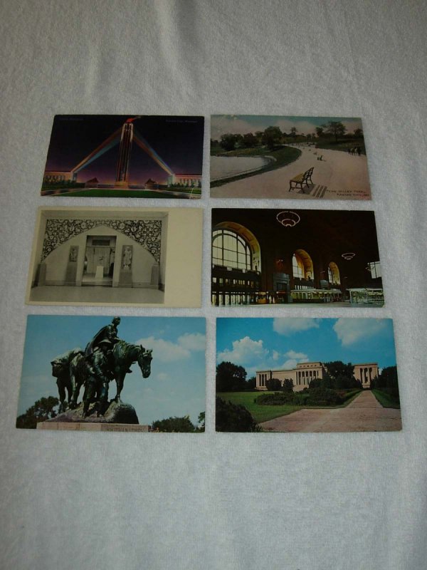 Kansas City MO - Lot Of 6 Great Vintage Postcards - x0504