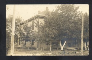 RPPC WINFIELD KANSAS RESIDENCE HOME TO BLACKWELL MONON COL REAL PHOTO POSTCARD