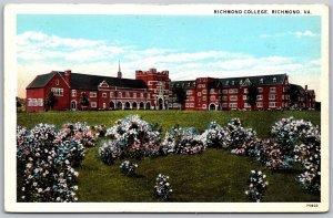 Vtg Richmond Virginia VA Richmond College Campus School 1920s View Old Postcard