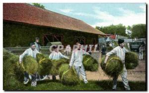 Agriculture - Farm - La Paille - Old Postcard (horse riding)