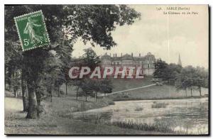 Old Postcard Sable Sarthe Le Chateau seen Park