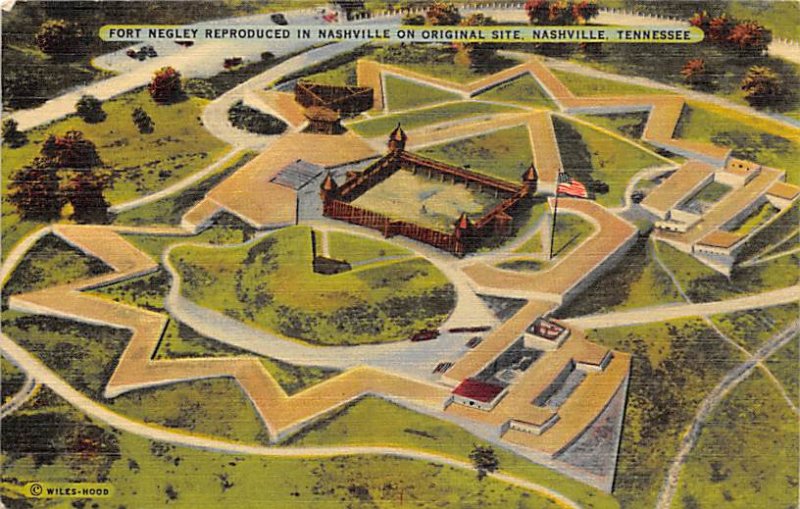 Military Post Card Fort Negley Reproduced in Nashville Nashville, Tennessee, ...