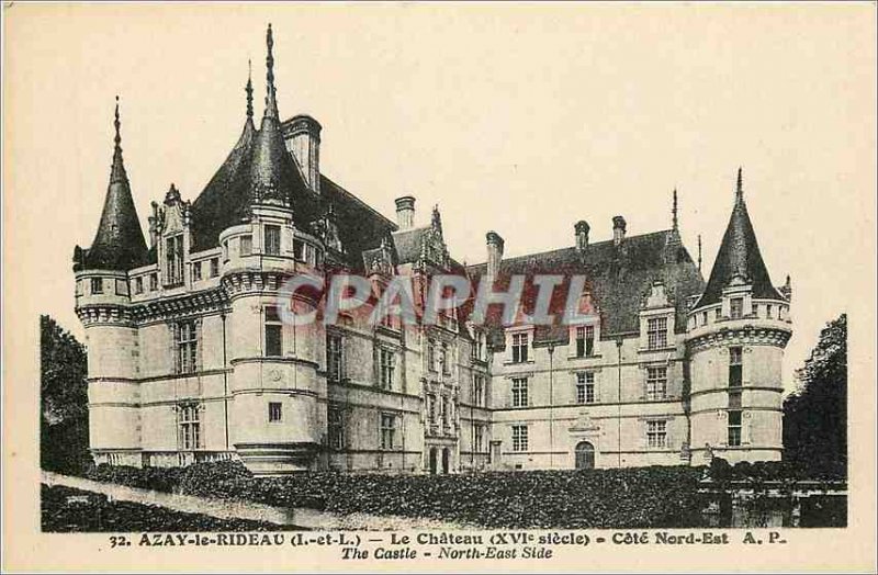 Old Postcard Azay le Rideau Chateau L and L North East Coast