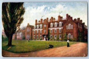 Cambridgeshire England Postcard Newnham College Cambridge c1910 Oilette Tuck Art