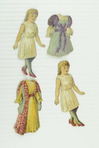 1880's Paper Doll Toy Set Willimantic Thread Victorian Lot PD25 