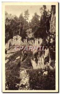 Postcard Old Tooth Crolles Le Trou du Glas Path The Fireplaces