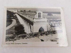 RPPC Ancient Wall, Cartagena, Colombia Real Photo Vintage Postcard P28