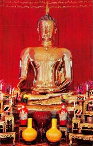 B90190 the golden buddha of sukhothai wat traimit thailand  14x9cm