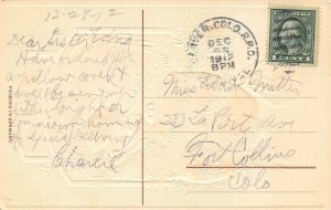 LP08 Kitten Cat  Christmas Vintage Postcard