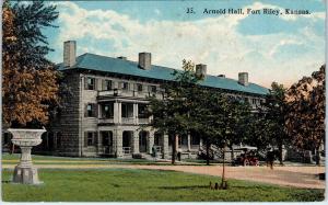 FORT RILEY, KS Kansas    ARNOLD  HALL    1926    Postcard