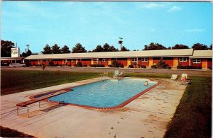 Greenville SC South Carolina KINGS COURT Motel & Pool ca1950's ROADSIDE Postcard