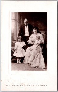 Mr. & Mrs. Kennerley Rumford & Children Photograph Real Photo RPPC Postcard