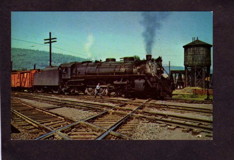 VT Rutland Railroad Train Boston & Maine Box car Bellows Falls Vermont Postcard