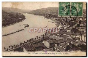 Vienna Postcard Panorama of Old & # 39Estressin and Rhone Valley