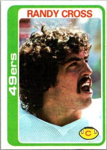 1978 Topps Football Card Randy Cross San Francisco 49ers sk7006