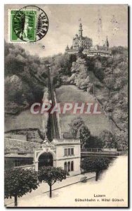 Old Postcard Luzern Gutschbahn Hotel Gutsch