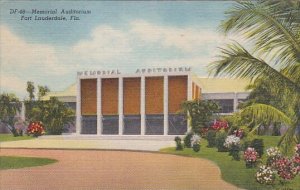 Florida Fort Lauderdale Memorial Auditorium 1956 Curteich