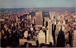 New York City From Empire State Observatory N NY Postcard UNP VTG Mirro Unused 