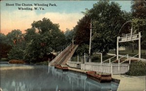 Wheeling West Virginia WV Amusement Park Shoot the Chutes c1910s Postcard