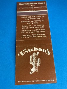 Matchbook Esteban's That Mexican Place Restaurant St Paul Minnesota MB159