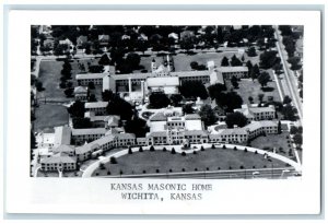 1940 Kansas Masonic Home Exterior Building Wichita Kansas KS RPPC Photo Postcard