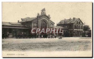 Old Postcard Soissons Train