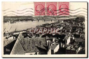 Postcard Modern Bordeaux Vue Generale to the gateway