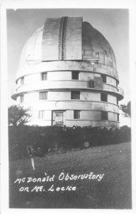 The McDonald Observatory Mt Locke Texas 1936 RPPC Real Photo postcard