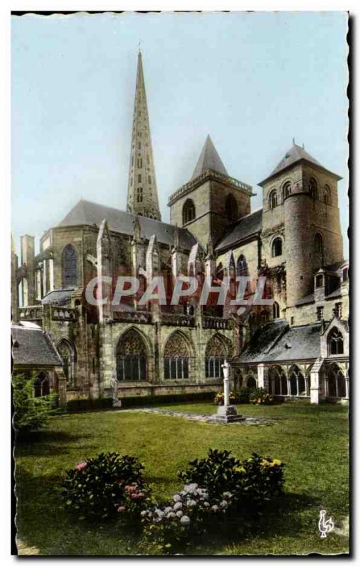 Old Postcard The Cathedral Treguier The Cloister and the Tower of Hastings