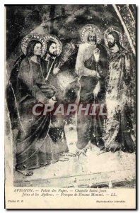 Postcard Old Avignon Palace of Popes Chapel St. John Jesus and the Apostles F...
