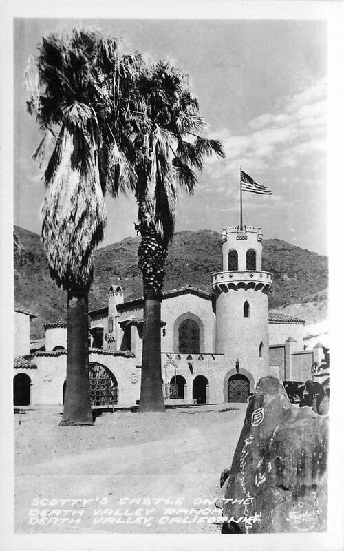 Death Valley California Scotty's Castle Frasher 1930s Photo Postcard 21-8827