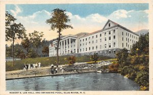 J17/ Blue Ridge North Carolina Postcard c1910Robert E Lee Hall Swimming Pool 82