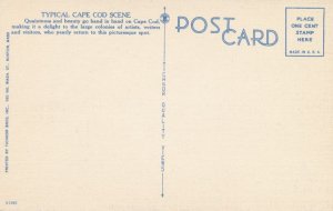 Typical Cape Cod Scene, Massachusetts - Quaintness and Beauty - Linen