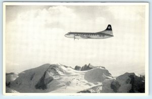 SWISSAIR  CONVAIR-LINER Airplane  c1950s  Postcard