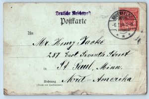 Neuenfelde Germany Postcard Greetings From The Majestic View 1898 Posted