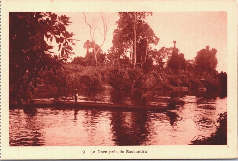 Congo La Davo prés de Sassandra Africa Vintage Postcard 03.83 