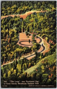 1938 To Loop Newfound Gap Great Smoky Mountains National Park Posted Postcard