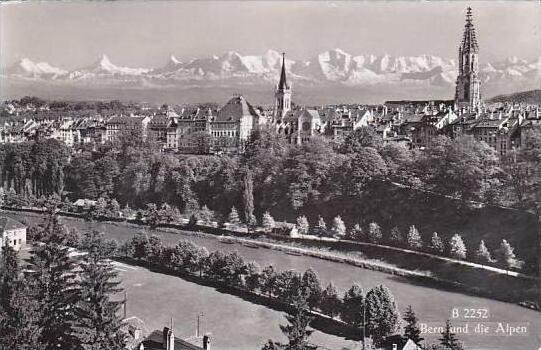 Switzerland Bern und die Alpen Real Photo