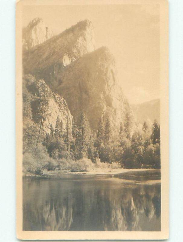 Pre-1949 rppc NICE VIEW Yosemite National Park - By Stockton & Modesto CA i9762