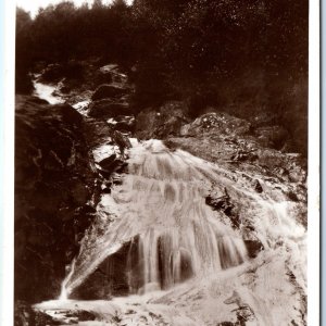 c1920s Demesne, Donard Lodge, Co. Down RPPC Waterfall Nature Scene Ireland A336