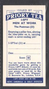 Priory Tea Cards(x24) - Men at Work - Reproduced 