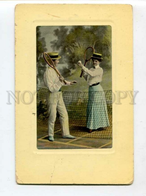 3098256 Playing tennis in love pair Vintage tinted PC