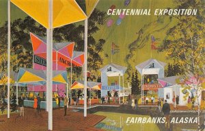 Centennial Exposition Fairbanks, Alaska Bartlett Plaza 1967 Vintage Postcard